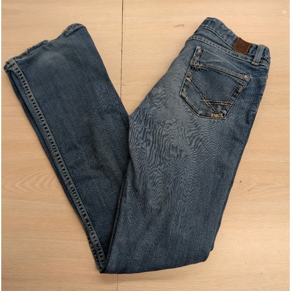 BKE Denim‎ Womens Blue Jeans Stretch Sierra Boot Tag Size 28 x 33 1/2 Distressed